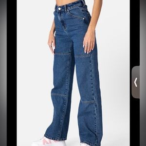 Brand new denim jeans w seam detailing S